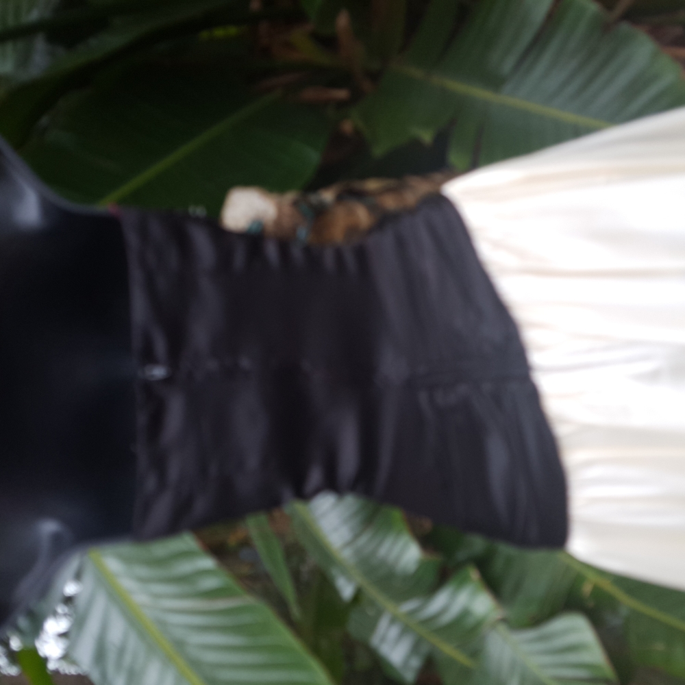 drop waist strapless corset, assymetric dress - Picture 8 of 13